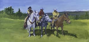Oil painting by Ellen Lorne — The Three